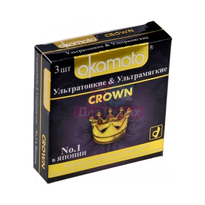 Ультра тонкие презервативы "Okamoto Crown", 1 шт.