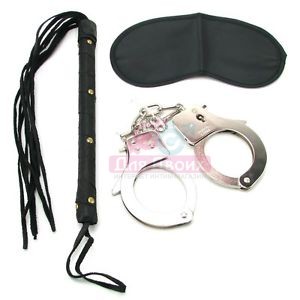 СМ Набор для секса: наручники, маска, плётка