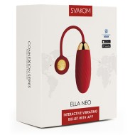 Красное интерактивное виброяйцо Svakom Ella Neo
