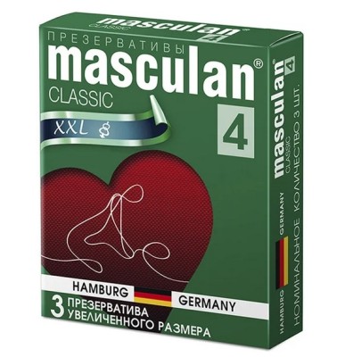 Презервативы Masculan 4 Classic, XXL, увеличенного размера (1 презерватив)